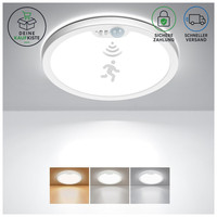 LED Deckenleuchte 18W Mit Bewegungsmelder Rund 22Cm Weiß FüR Innen Flur