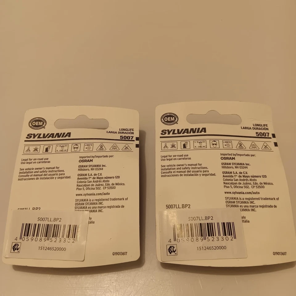 2 Packs Sylvania Longlife Lamp 5007 12V, 5W Interior Light 2 Mini Bulb White USA - Image 3 of 4