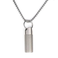 Small Pill Box Titanium Pill Fob Necklace Nitro Mini Waterproof Pill H