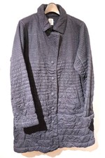 Issey Miyake HaaT Embroidered Quilted Coat Navy Used Japan