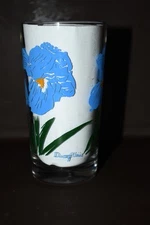 Boscul Vtg 1950's Peanut Butter Glass Blue Dwarf Iris