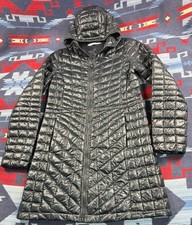 The North Face Women  s S Black ThermoBall Long Parka Quilted Hooded Nuptse Coat