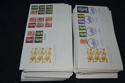 GB first day covers x 100 all definitive covers and mostly different.