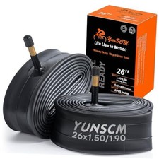 2-PCS 26 Heavy Duty Bike Tubes 26x1.50/1.75/1.90 AV48mm Schrader Valve (38/48
