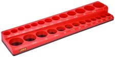 JEGS 85032 Magnetic Socket Tray 3/8 in. SAE Drive Red