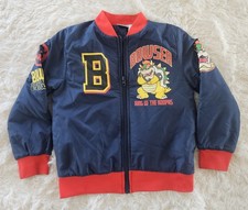 Nintendo Super Mario Kart Boys Bomber Jacket Blue Size 8