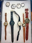 Lot of vintage wristwatches Gold tone ladies Timex works all others for parts