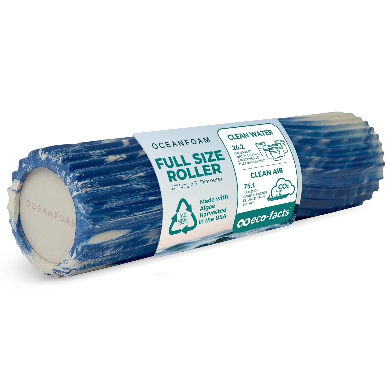 Tidal Roller - Royal Marbled - Muscle Massage Foam Roller for Back Pain & Str...