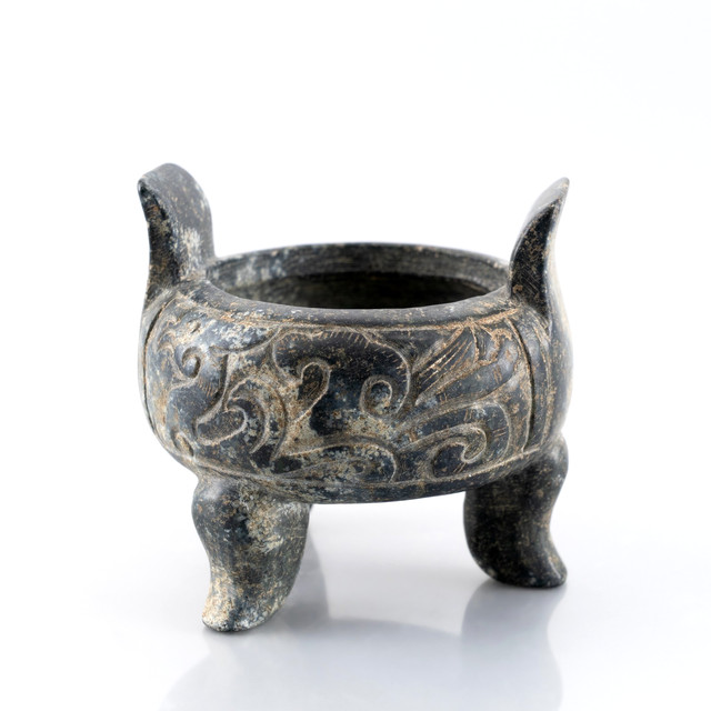 Rare Old Chinese Jade Incense Burner Statue