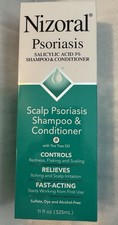 NIZORAL PSORIASIS SHAMPOO  CONDITIONER  CONTROLS, RELIEVES, FAST ACTING 11oz