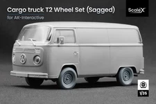 1/35 WM350019s CARGO TRUCK T2 Sagged wheel set 3D Printed parts