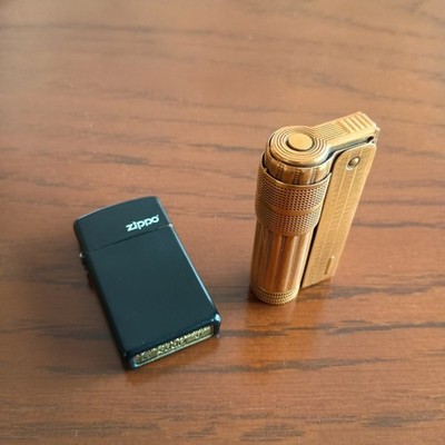 Zippo and Imco Triplex Super 6700 Oil Lighters 2-Piece Set Used