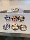 Lot Of 7 Hot Wheels Vintage Series Metal Buttons.  Modern.