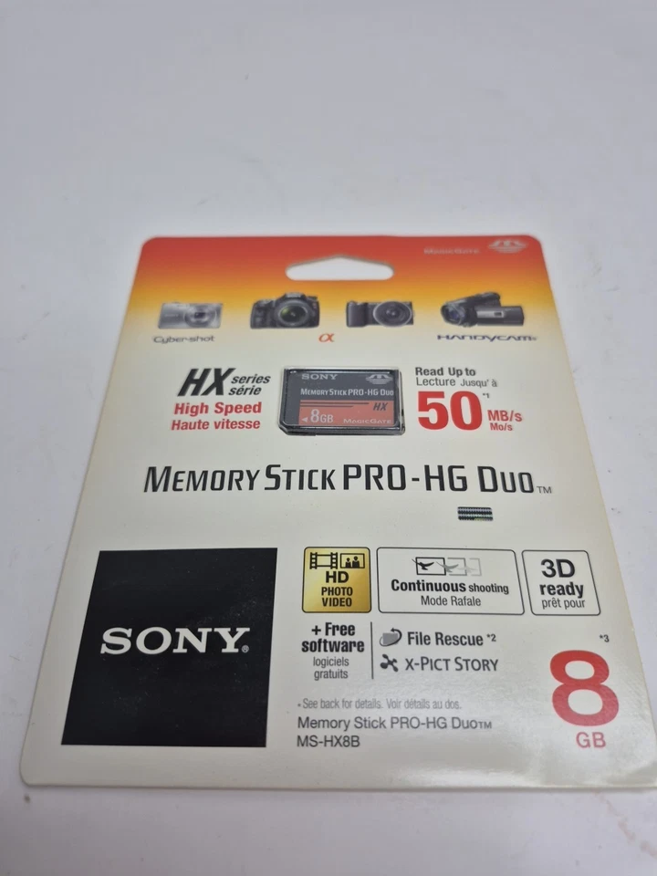 Sony 8GB Memory Stick Pro-HG DUO Card  50MB/s Model MS-HX8B- NEW - Image 3 of 4
