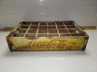 VTG Coca-Cola Yellow Wood Crate 24 Bottle Original Chattanooga 1965 Fair Cond.