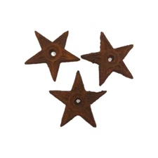 3 Cast Iron Stars Washer Texas Lone Star 3" Primitive Rustic made In Mexico.