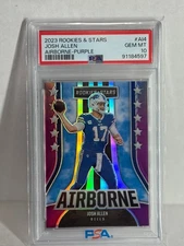 2023 Panini Rookies & Stars - Airborne Pink Prizm #AI-4 Josh Allen /75 psa 10