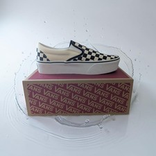 Vans Women's Classic Slip On Stackform Checkerboard Platform Sneaker Size 9.5