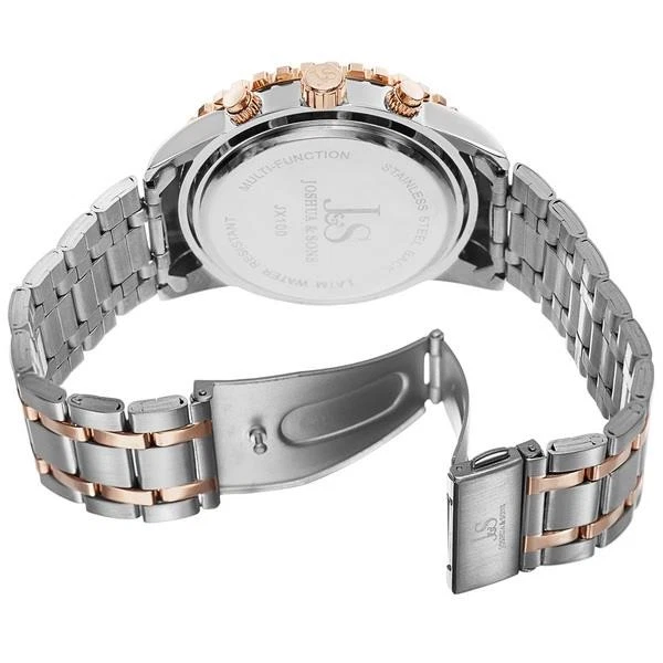 Joshua & Sons JX100TTR Giorno Data Gmt Minuti Pista Grigio da Uomo Rosa Orologio - Immagine 2 di 4