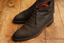 Scarpe stivali derby chukka design Loake marroni scamosciati grezzi uomo UK 8 F US 9