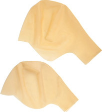 WILLBOND 2 Pieces Bald Caps Halloween Latex Makeup Bald Head Wig Cap 2 Sizes Fak