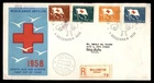 Mayfairstamps Netherlands FDC 1958 Red Cross Flag Map First Day Cover aaw_74535
