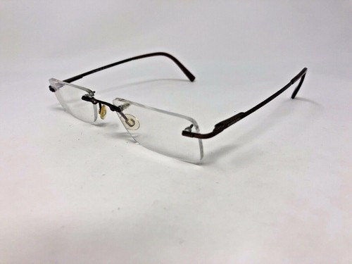 ALFRED SUNG AS-4369 Eyeglasses Frame Rimless 48-18-140 Dark Brown Matte TU46