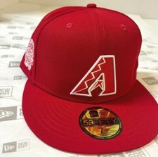 Arizona Diamondbacks 2001 World Series Side Patch NE Fitted Hat~Red