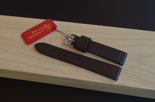 18 mm Cinturino artigianale cuoio marrone scuro fatto a mano MTstraps Handmade - Picture 4 of 15