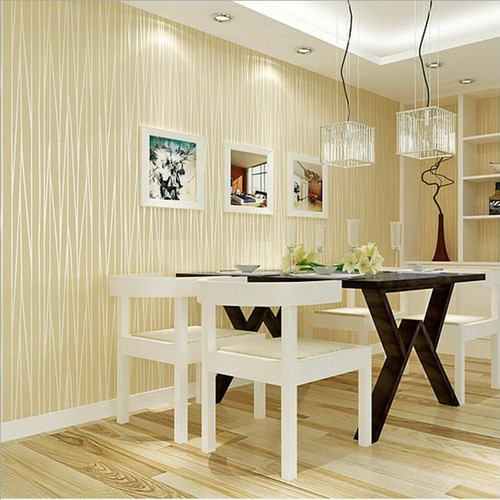 Living Room 3D Textured Wallpaper Roll Non-Woven Stripe Wall Sticker for Bedroom - Picture 5 of 14