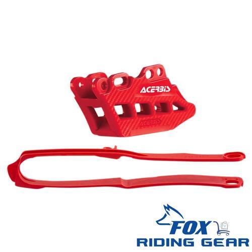 OEM Acerbis Chain Guide & Slider Kit 2.0 | Red | Honda CRF | 0023728.110 - Foto 2 di 7
