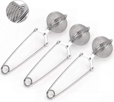 Snap Ball Tea Strainer 3 Pack Premium Stainless Steel Tea Infuser with Handle