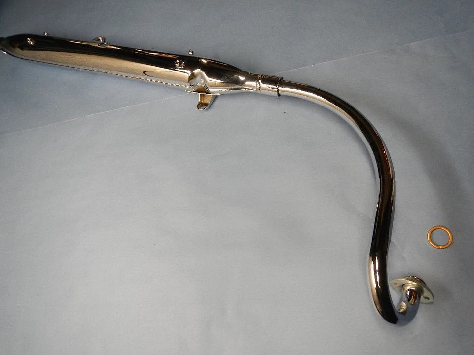 NUEVO CROMO HONDA CT 200 1964-1967 CT200 ESCAPE SILENCIADOR TUBO CABEZAL CT 66 TRAIL Foto 3 de 4