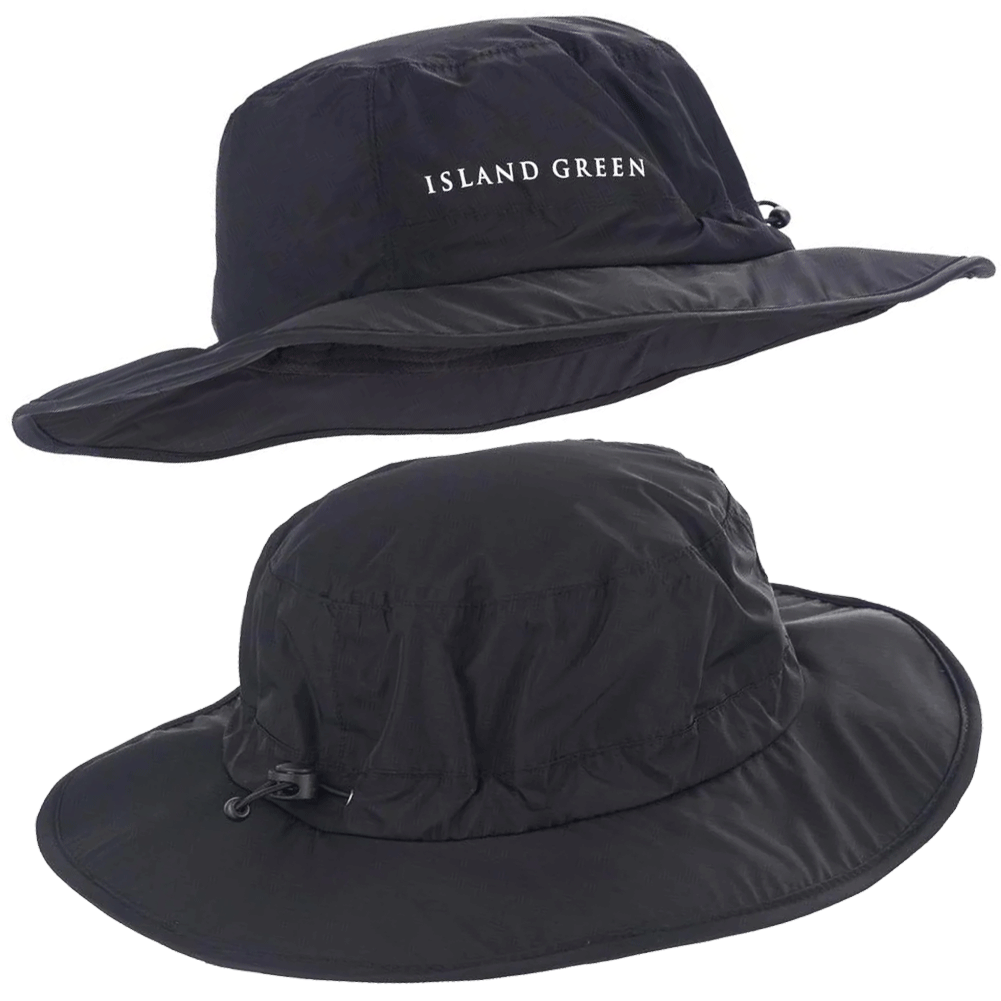 ISLAND GREEN 2024 WIDE BRIM WATERPROOF GOLF BUCKET HAT / MENS GOLF RAIN HAT eBay