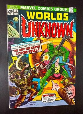 WORLDS UNKNOWN #3 (Marvel Comics 1973) -- Bronze Age Horror -- VG+