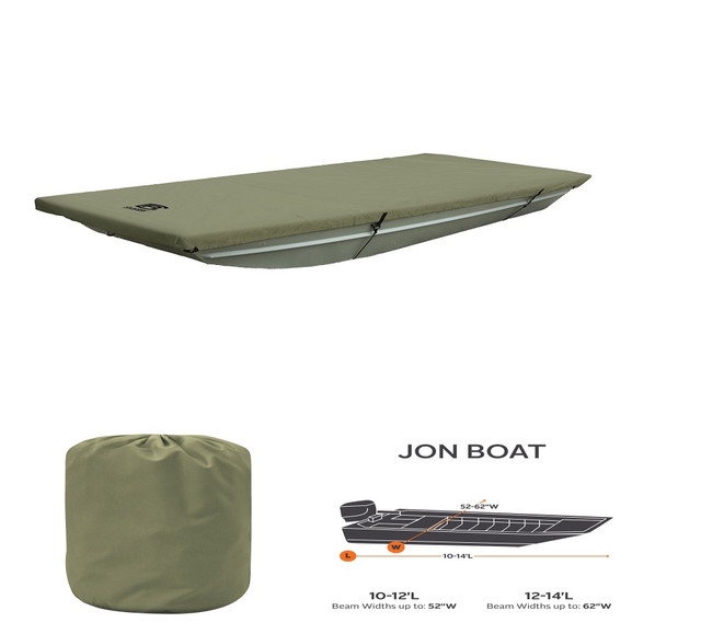 Classic Accessories Jon Boat Cover Fits Jon Boats 14' L x 62" W Weather