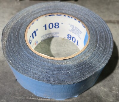 Polyken 108FR Black Flame Retardant Double Sided Cloth Tape 2'' x 25 yards