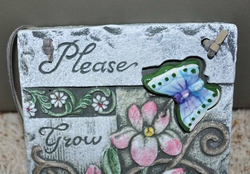 Garden Stones Set of 2 Butterfly 3-D Butterfly Dragonfly Hanging 5x6 NEW - Picture 5 of 6