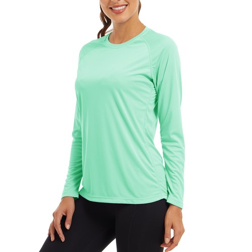 UPF50+ Women's UV Shirts Rash Guard Long Sleeve Outdoor Skin Protection T-Shirts - Picture 116 of 199