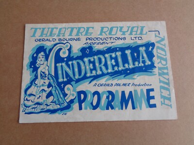 Jimmy Young - Cinderella - 1959 Norwich Panto Programm (Terry Cantor)