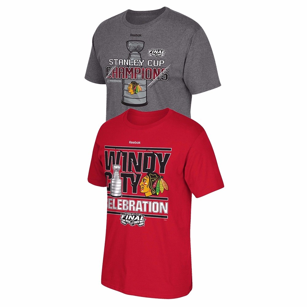 Chicago Blackhawks NHL 2015 Stanley Cup Champions Elite Graphic T