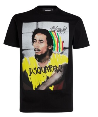 DSQUARED2 Bob Marley Print T-Shirt Size Medium GENUINE RRP £250