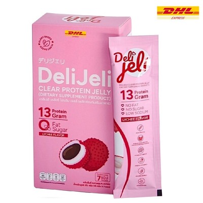 DeliJeli Clear Protein Jelly #Lychee Dietary Supplement Astaxanthin Vitamin