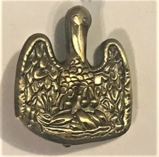 CSA BRASS LOUISIANA PELICAN PIN - CONFEDERATE STATES OF AMERICA - CIVIL WAR pin