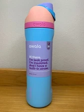 NEW Owala "In Bloom" 24oz Free Sip Spring Blue, Pink, Peach Stainless Steel