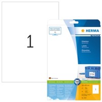Herma 5065 Etiketten Premium A4 210X297 Mm Weiß Papier Matt 25 St.