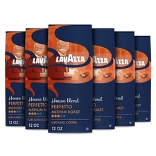 Lavazza House Blend Coffee 6x12oz Medium Roast 100% Arabica Pack