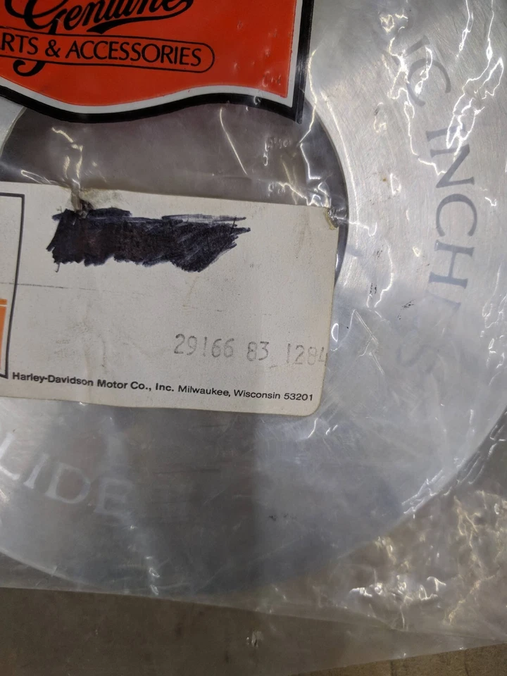 NOS Harley-Davidson FXR Super Glide II Air Clean Decal Plate 29166-83 - Image 2 of 4