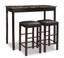 kitchen table island pub bar stool chair dining set counter height 3pc espresso