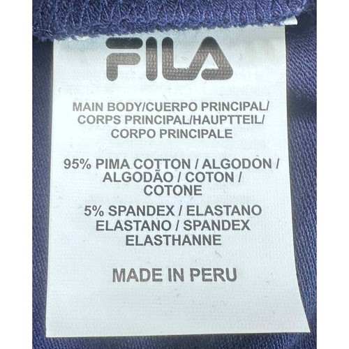 Fila Navy Blue Polo New Breathable Four Way Stretch Mens Size Small - Picture 5 of 9